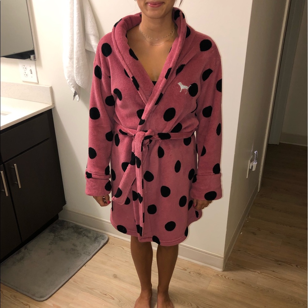 Victoria’s Secret Pink Polka Dot Robe